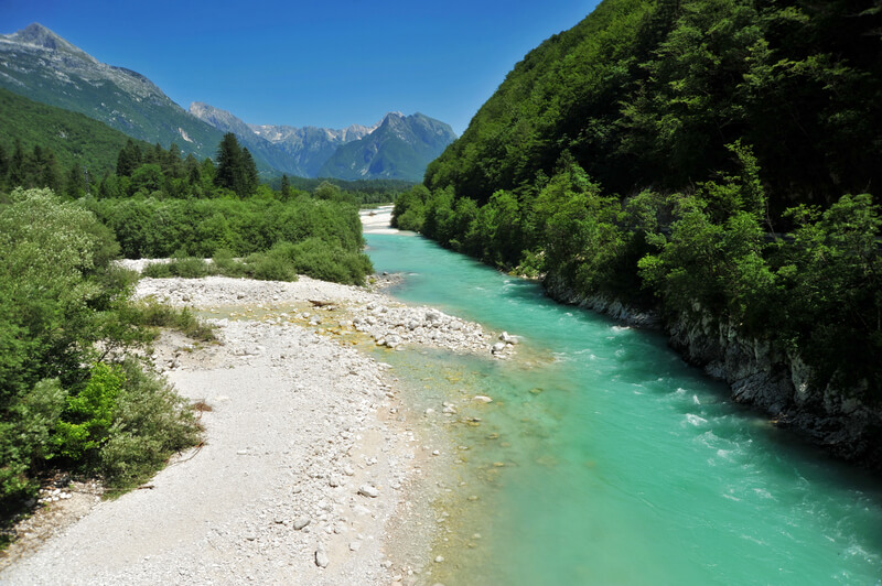 Kamperen langs de rivier Soča